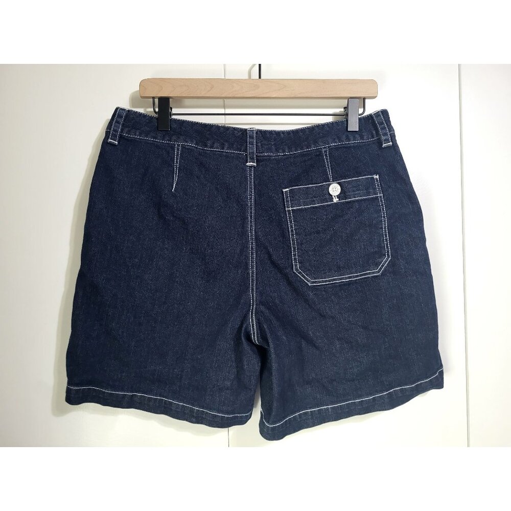 Ralph Lauren Jeans Co Women's SZ 10 Dark Wash Denim Shorts Preppy Classic - Picture 2 of 9